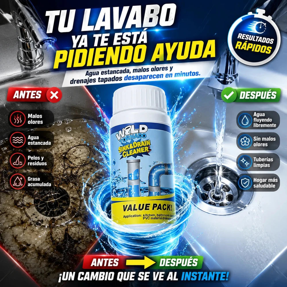 2x1 Limpiador de Drenaje Wild Tornado®