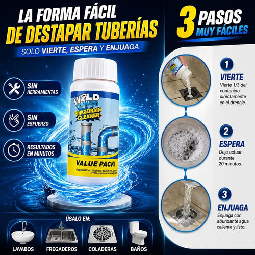 2x1 Limpiador de Drenaje Wild Tornado®