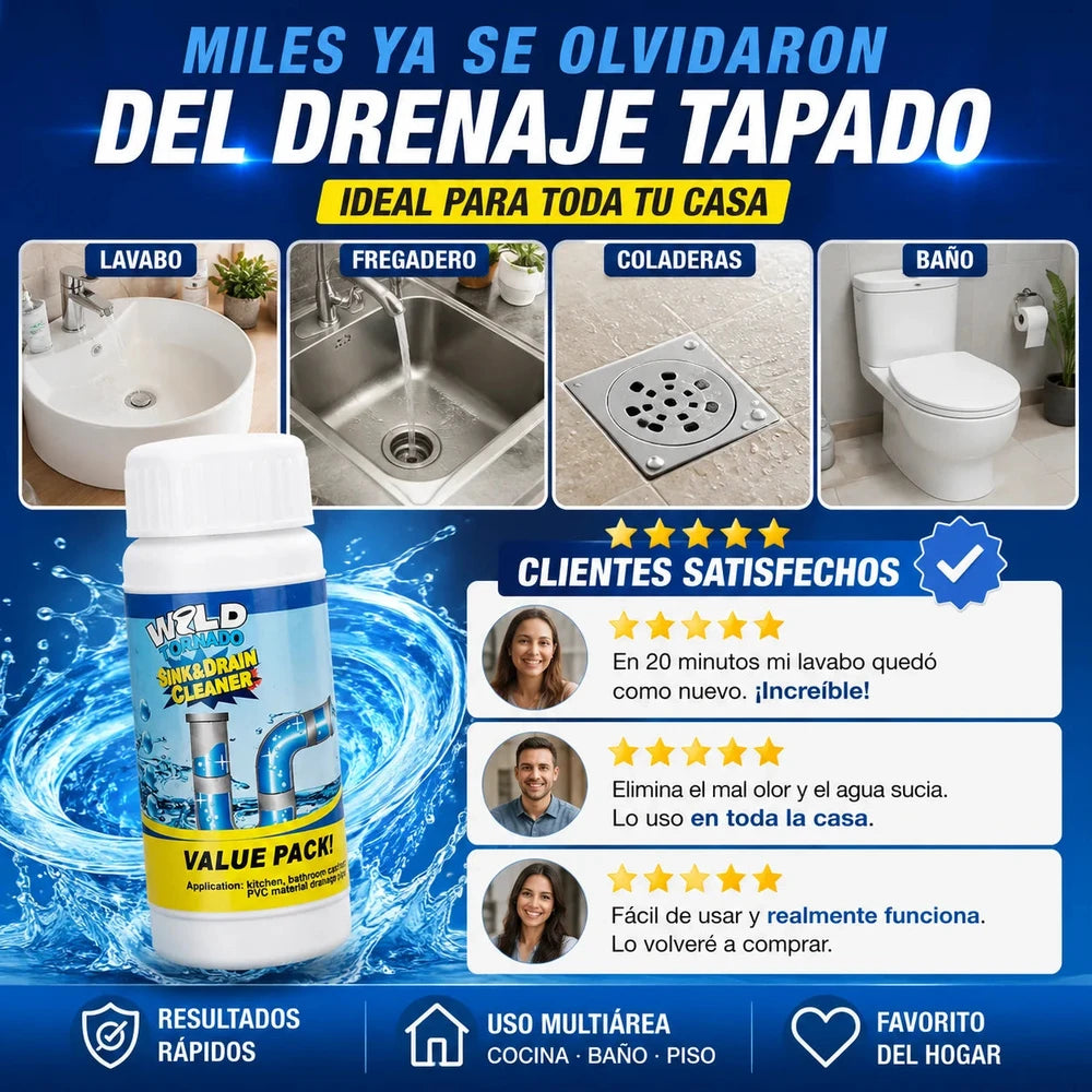 2x1 Limpiador de Drenaje Wild Tornado®